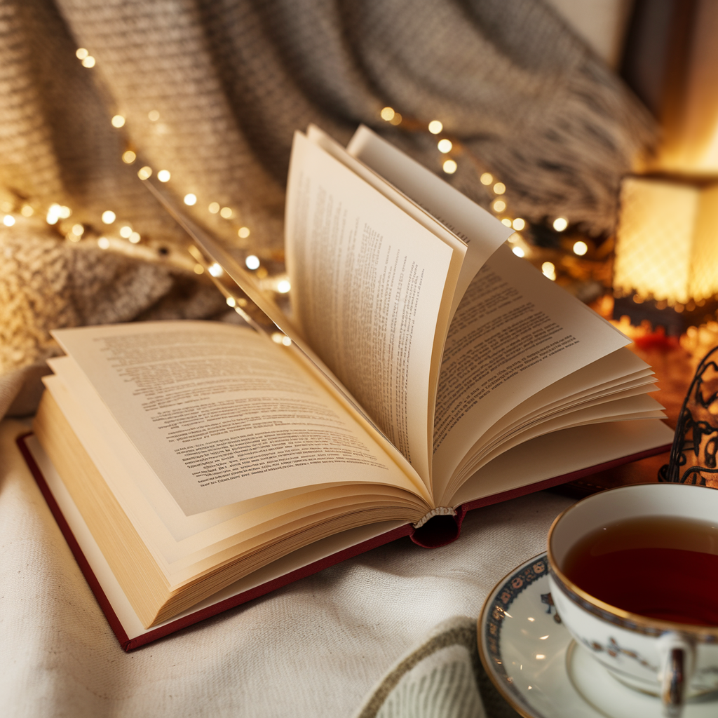 Book with tea